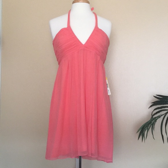alice and olivia coral dress